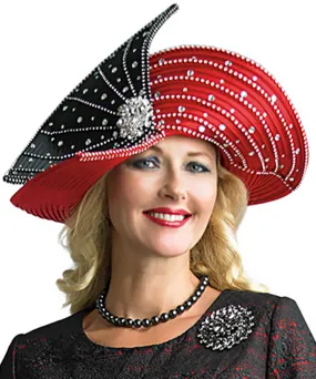 Lily and Taylor Hat H391 - Red/Black