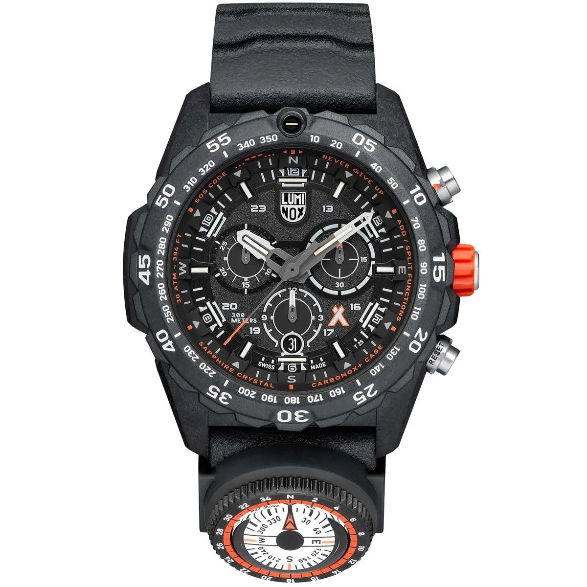 Luminox Men's Chronograph Watch Bear Grylls Quartz Black Rubber | XB.3741