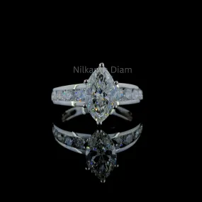 Marquise Brilliant Six Prong  Solitaire Ring