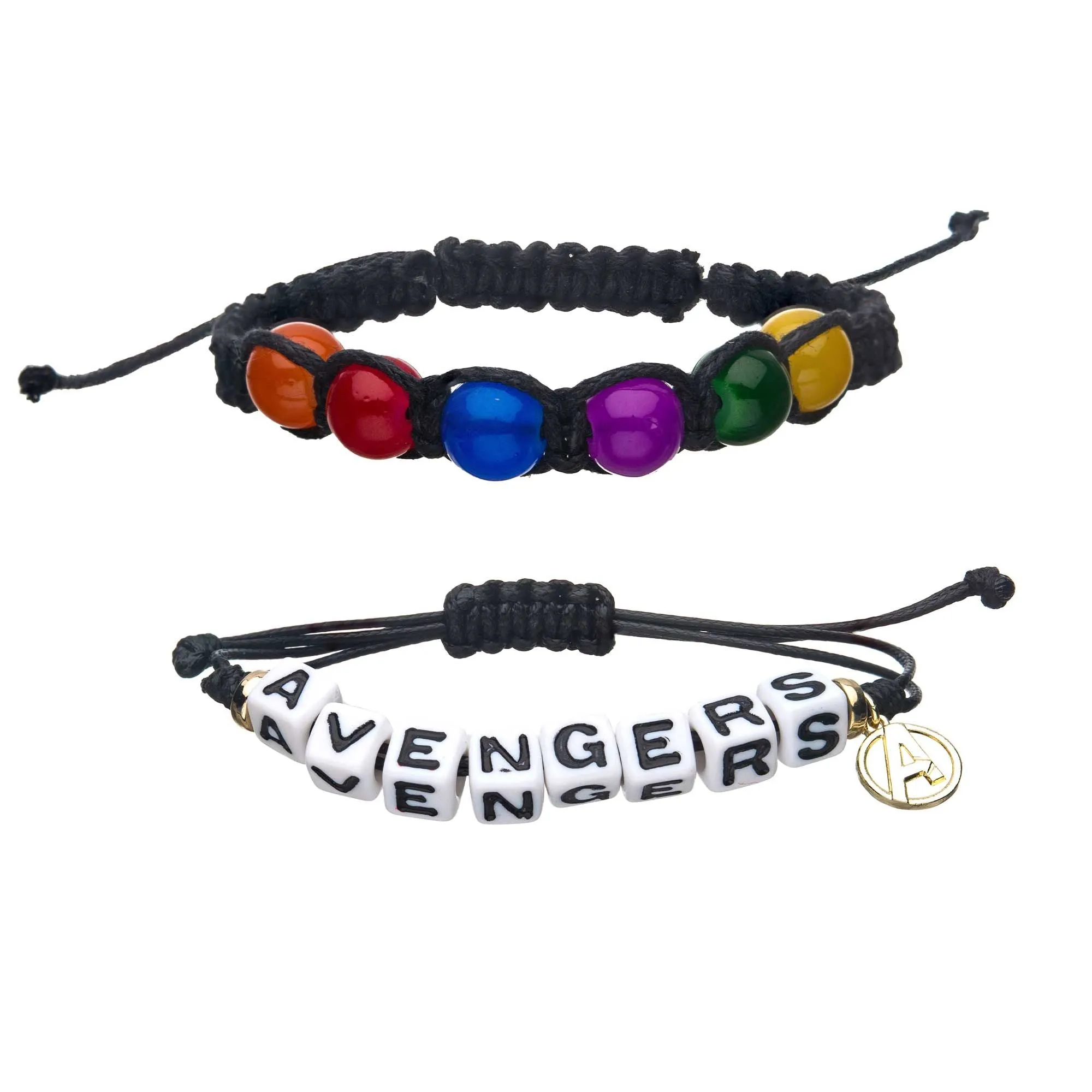 Marvel Avengers 2 Piece Beaded Cord Bracelets - 1 Set