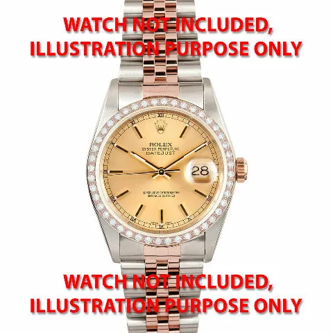 MENS 1CT BEAD SET PAVE DIAMOND BEZEL FOR ROLEX DATEJUST, PRESIDENT ROSE GOLD