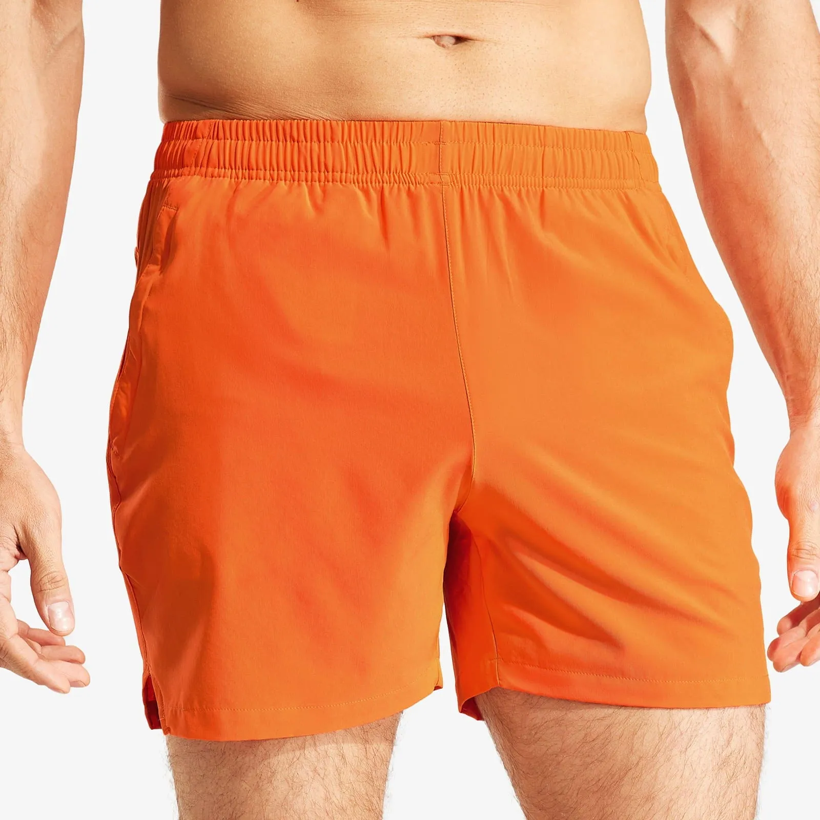 Men's Workout 5 Inches Running Shorts with Zipper Pockets