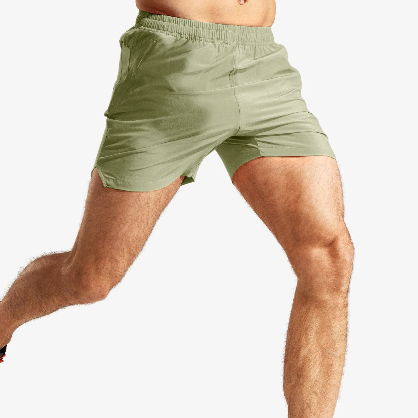 Men's Workout 5 Inches Running Shorts with Zipper Pockets