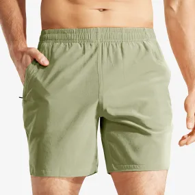 Men's Workout 5 Inches Running Shorts with Zipper Pockets