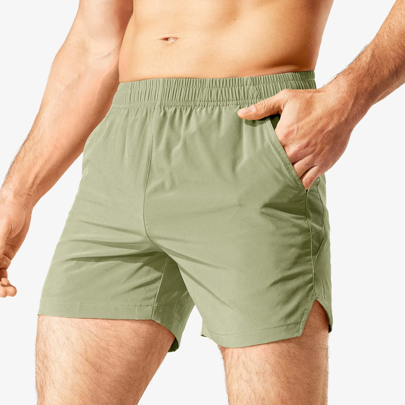 Men's Workout Shorts 5 Inches Running Shorts with Pockets