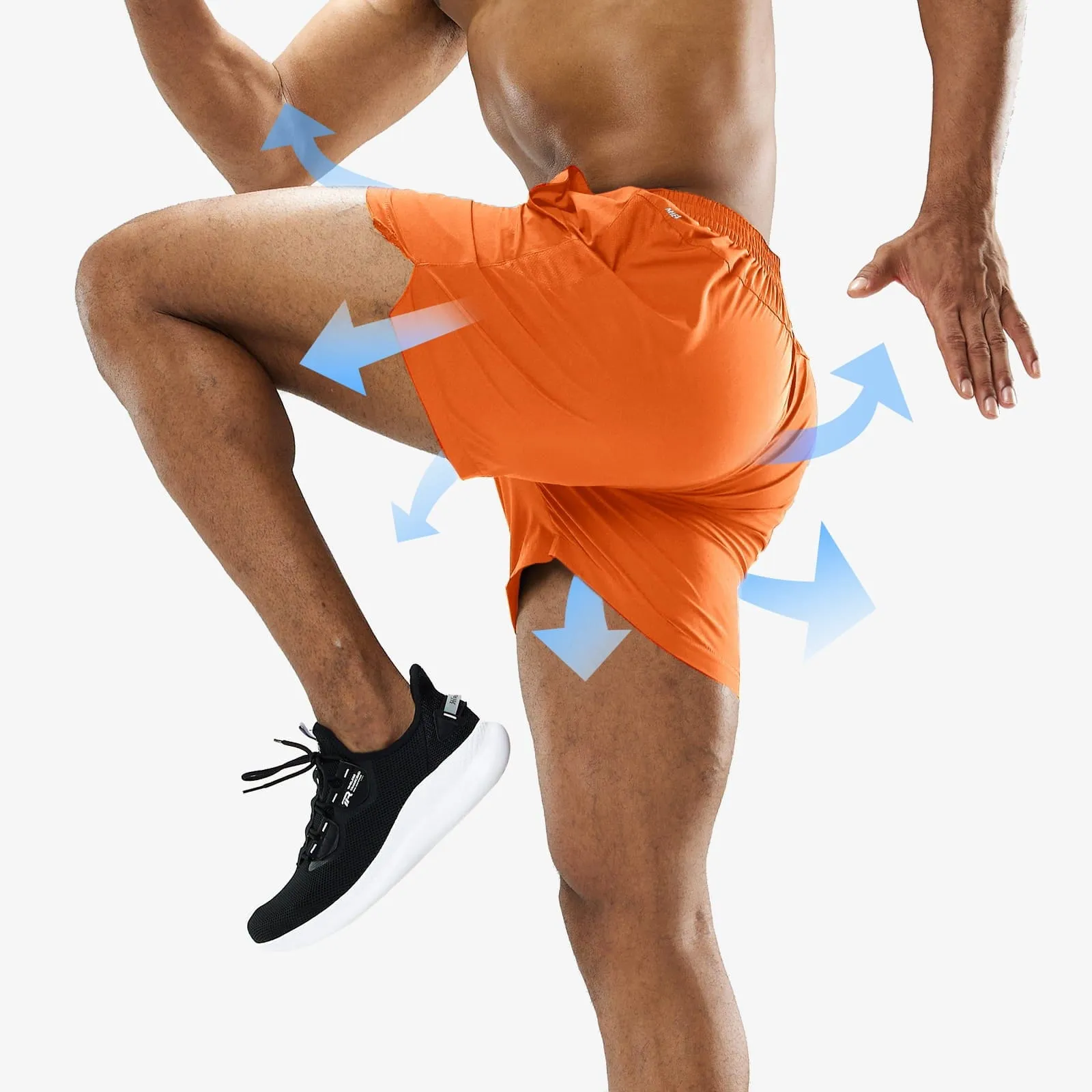 Men's Workout Shorts 5 Inches Running Shorts with Pockets