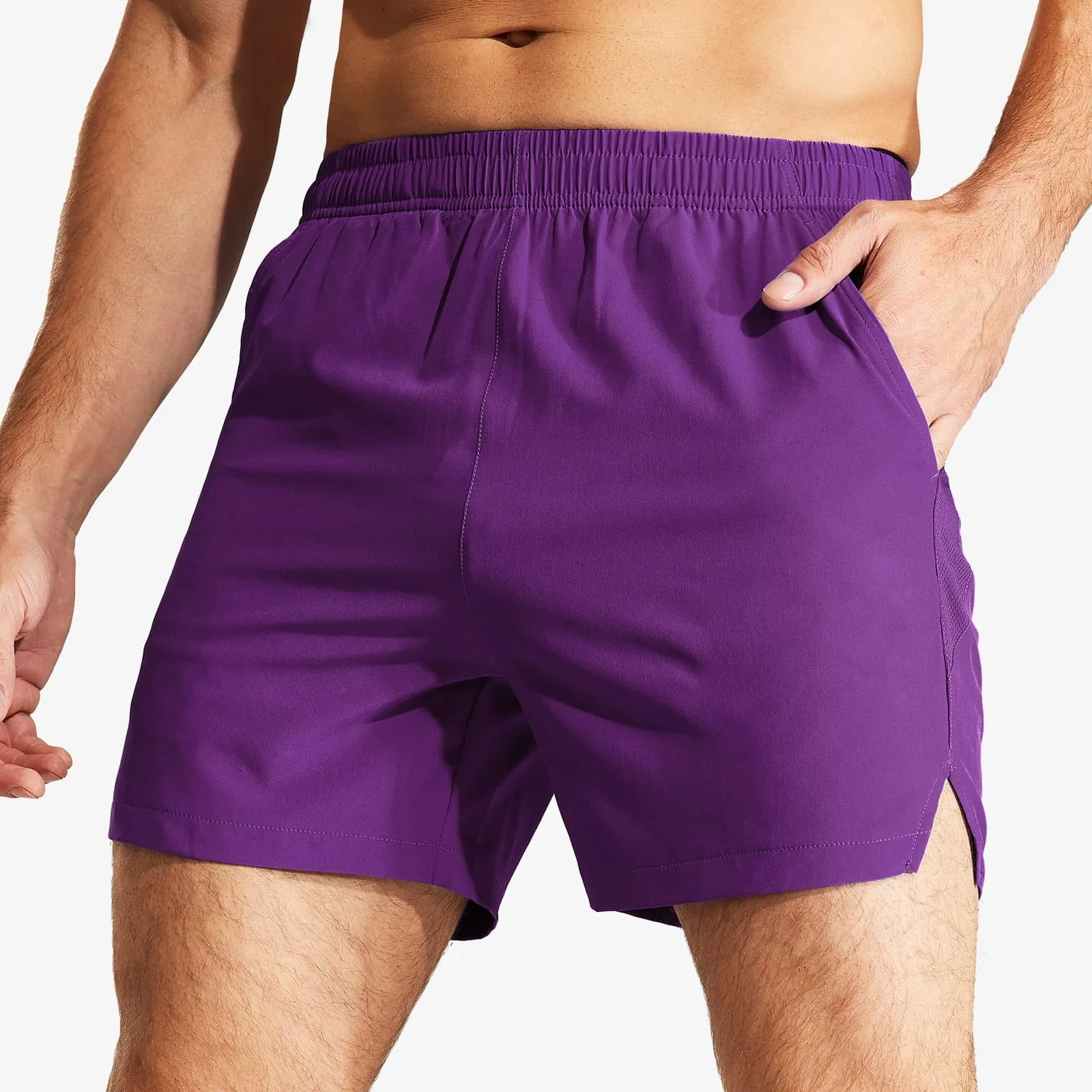 Men's Workout Shorts 5 Inches Running Shorts with Pockets
