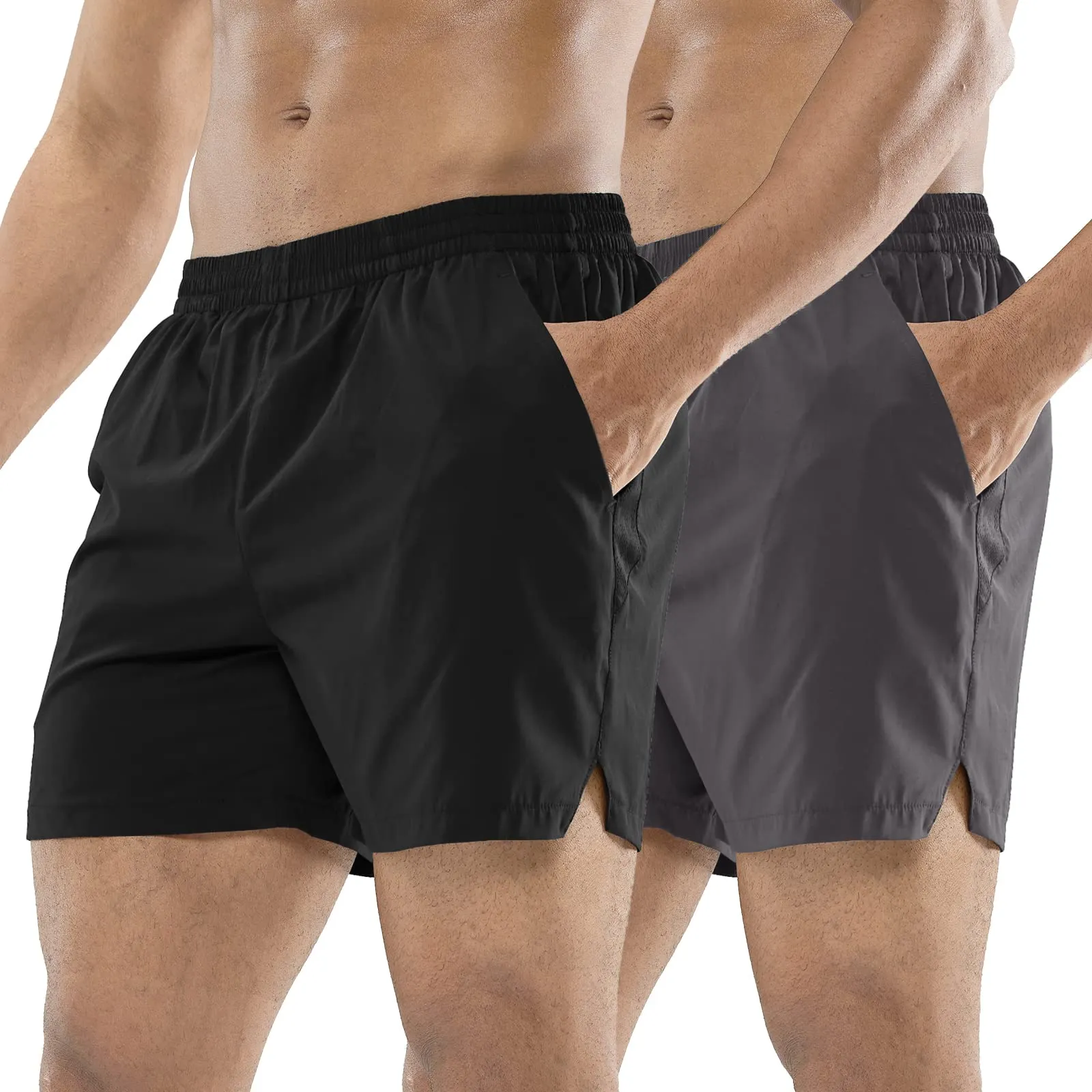 Men's Workout Shorts 5 Inches Running Shorts with Pockets