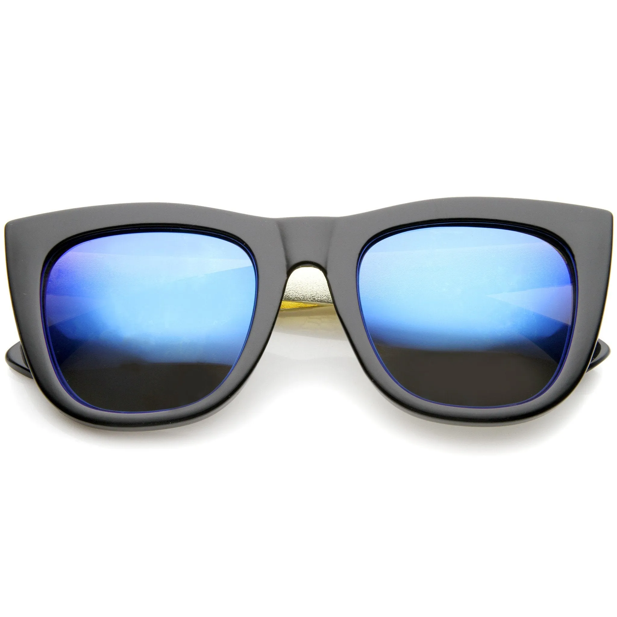 Mirrored Lens Alligator Print Temple Street Wear Sunglasses A238