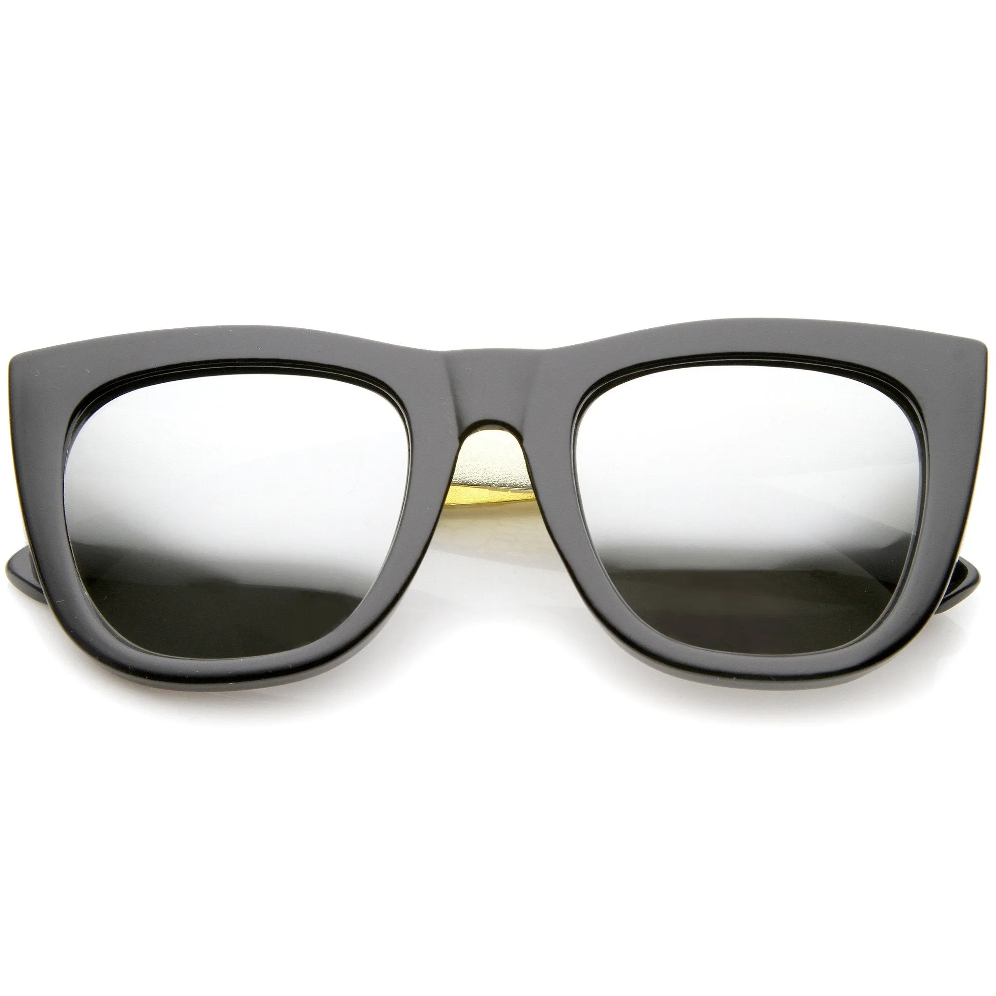 Mirrored Lens Alligator Print Temple Street Wear Sunglasses A238