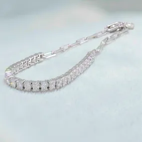 Modern & Slender Diamond Bar Tennis Bracelet in 18k White Gold - (#143 - BR1246 - #37950WG)