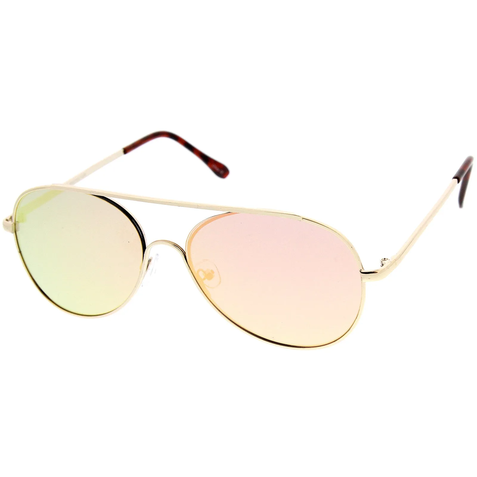 Modern Center Focus Mirror Lens Aviator Sunglasses A511