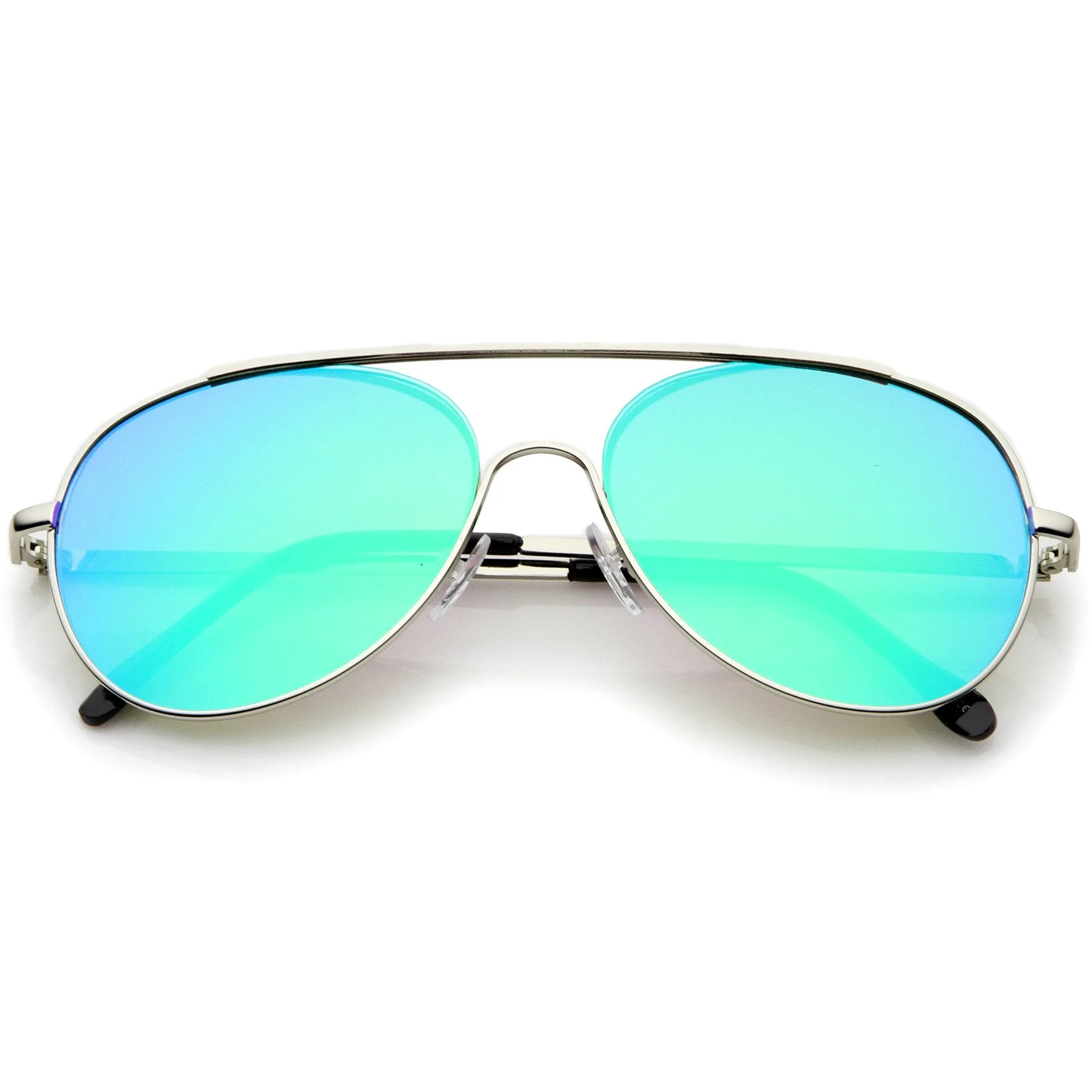 Modern Center Focus Mirror Lens Aviator Sunglasses A511