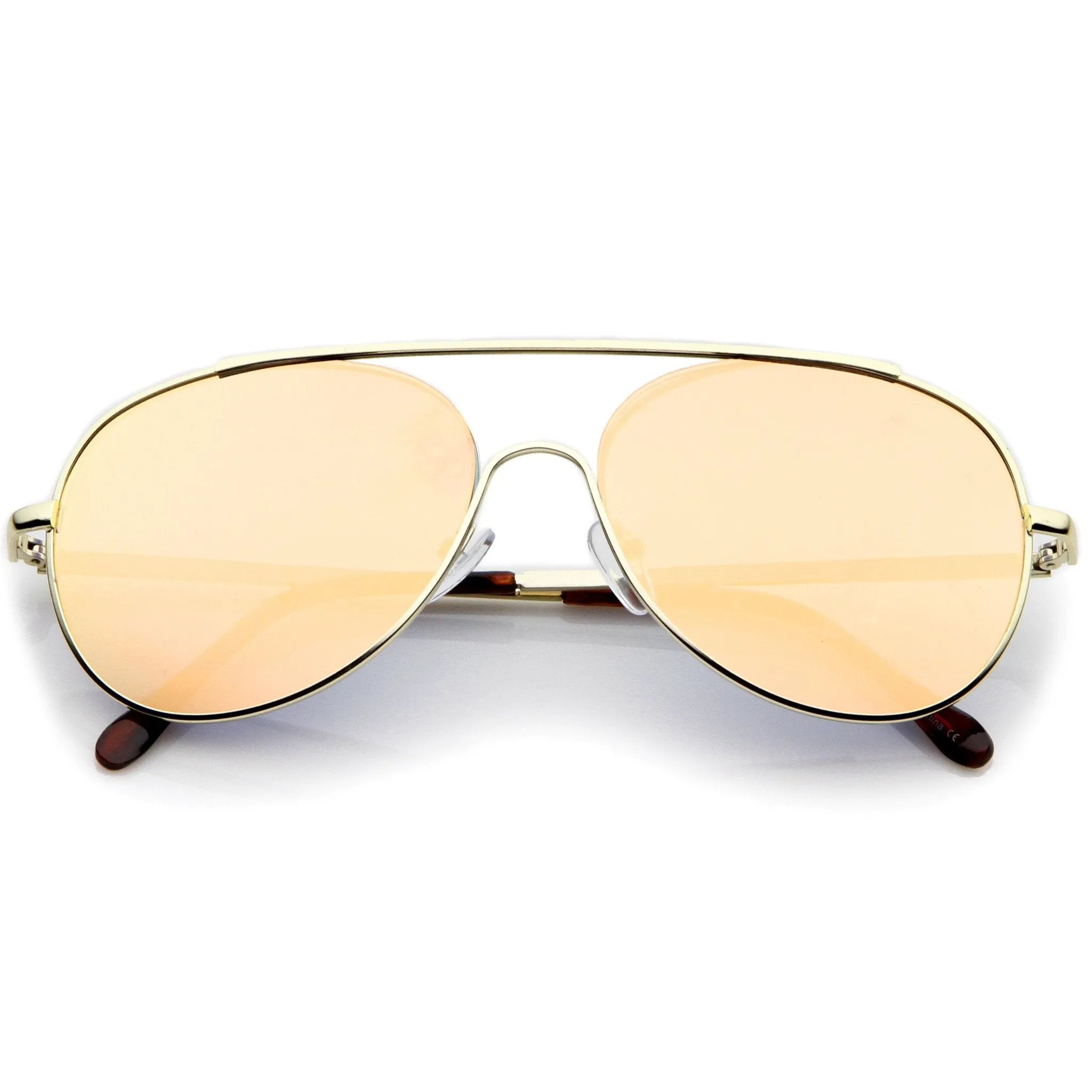 Modern Center Focus Mirror Lens Aviator Sunglasses A511