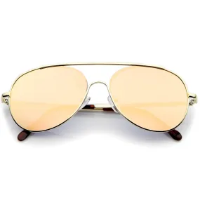 Modern Center Focus Mirror Lens Aviator Sunglasses A511