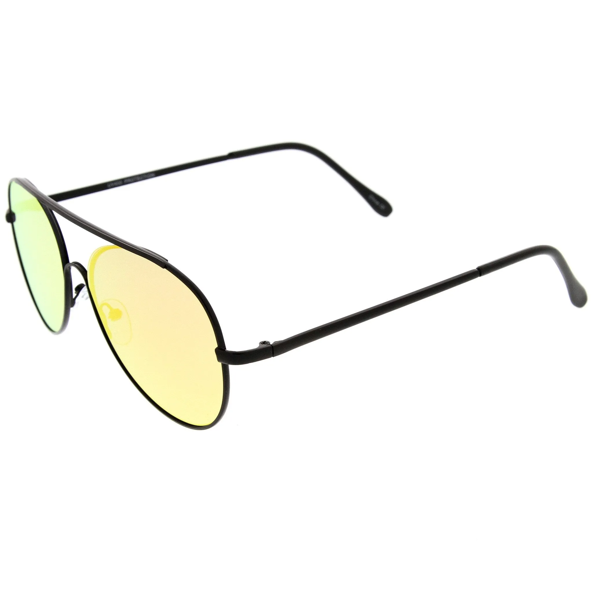 Modern Center Focus Mirror Lens Aviator Sunglasses A511