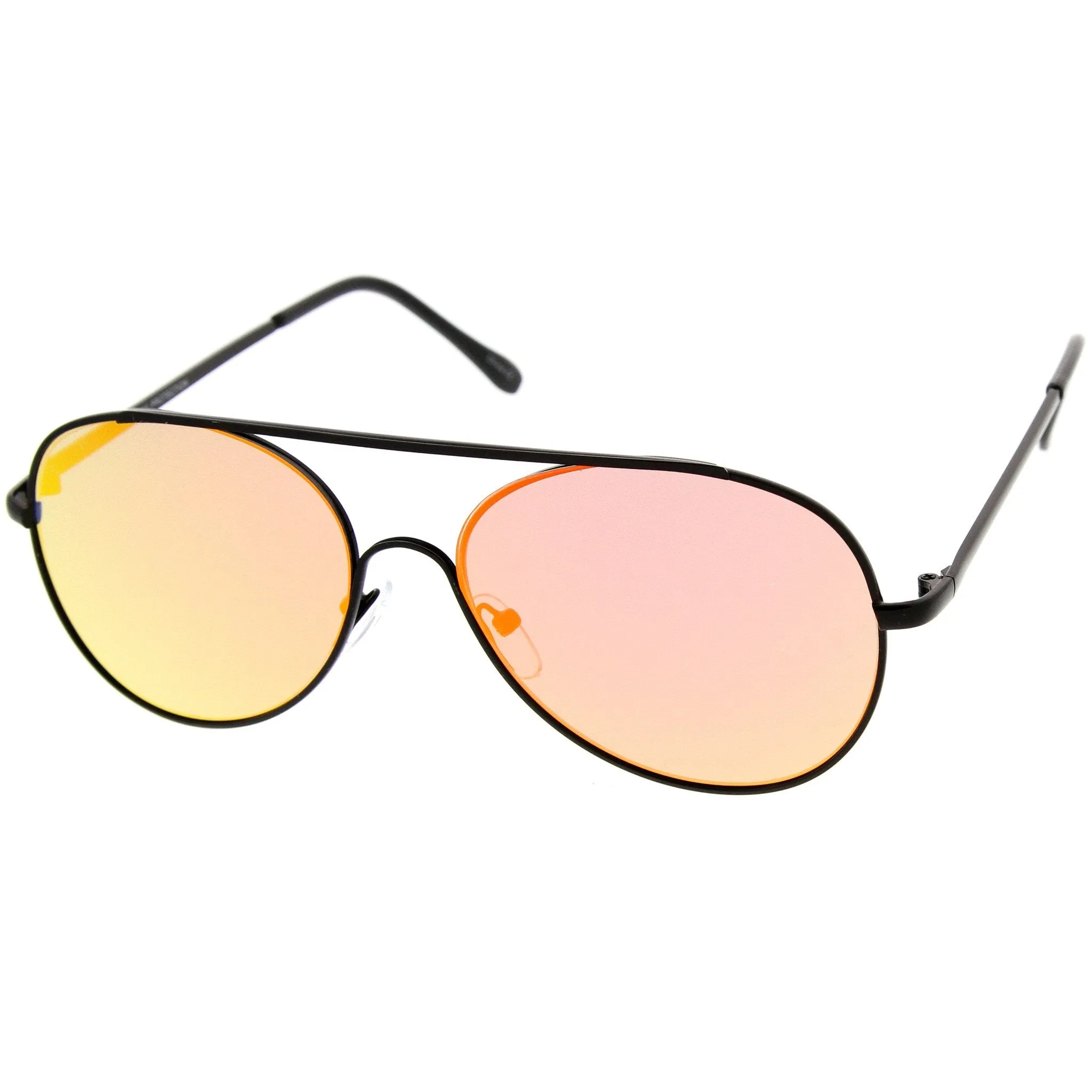 Modern Center Focus Mirror Lens Aviator Sunglasses A511