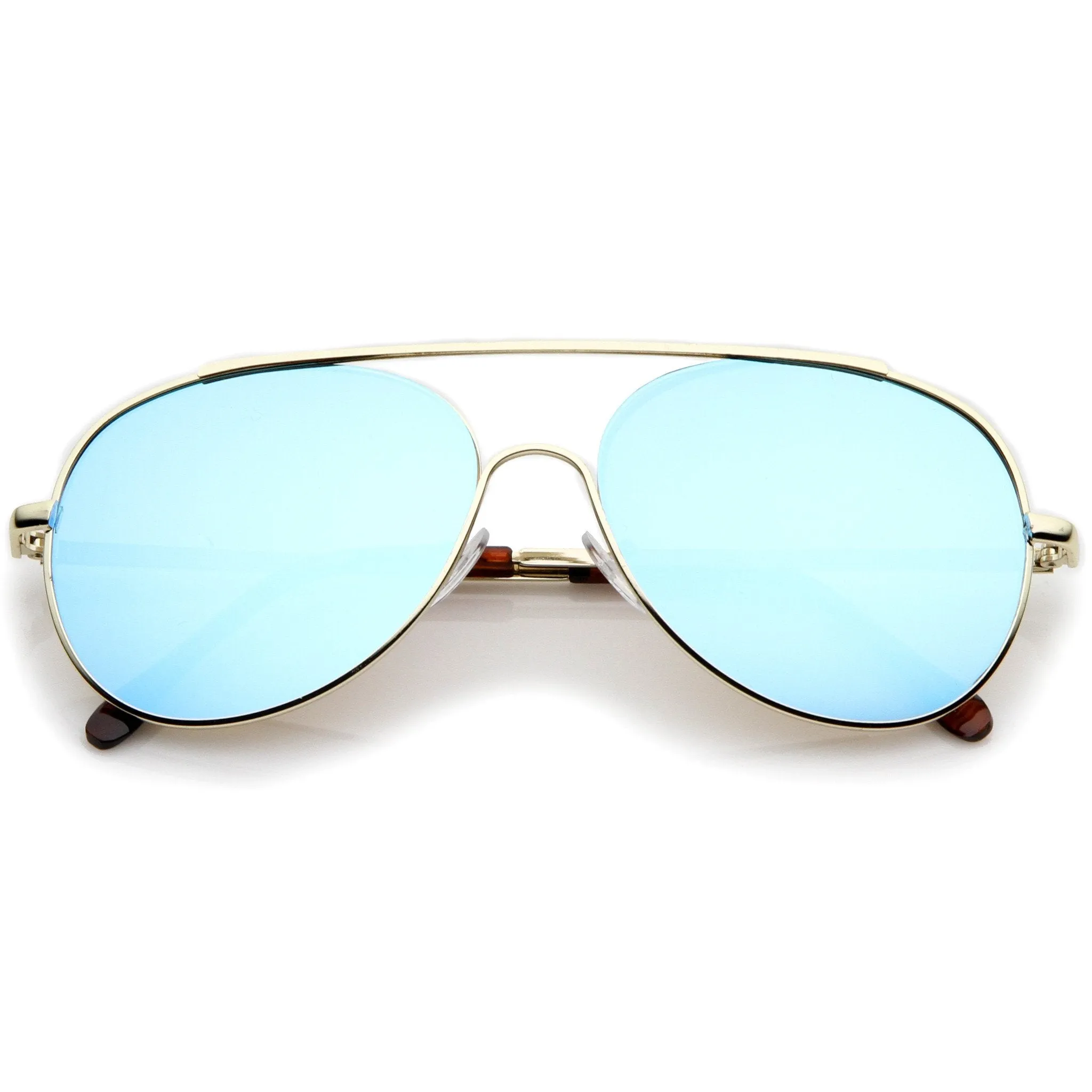 Modern Center Focus Mirror Lens Aviator Sunglasses A511