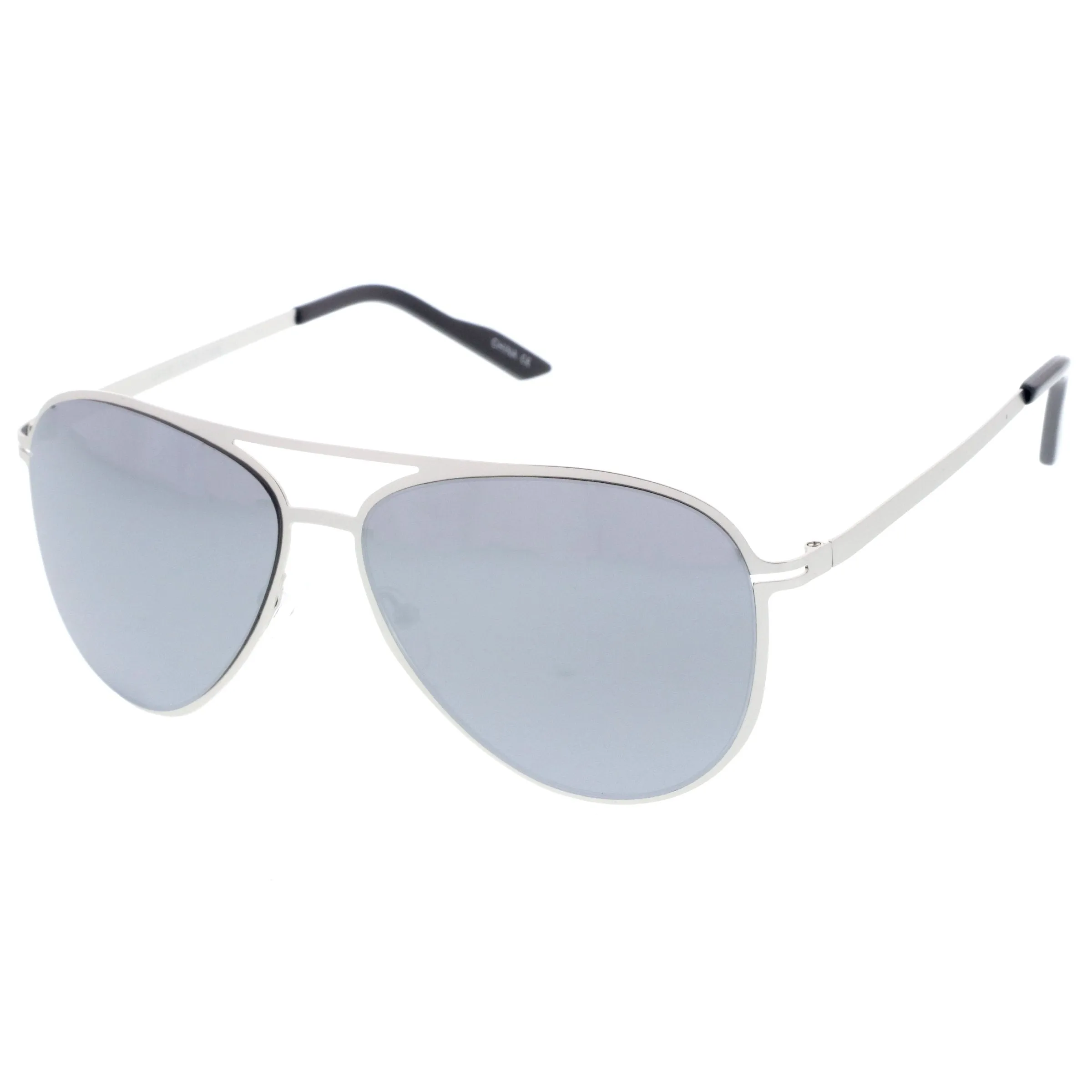 Modern Sports Mirrored Lens Metal Aviator Sunglasses 58mm A786