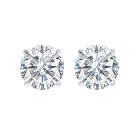 Mountz Collection 1/2CTW Four-Prong Diamond Stud Earrings in 14K White Gold
