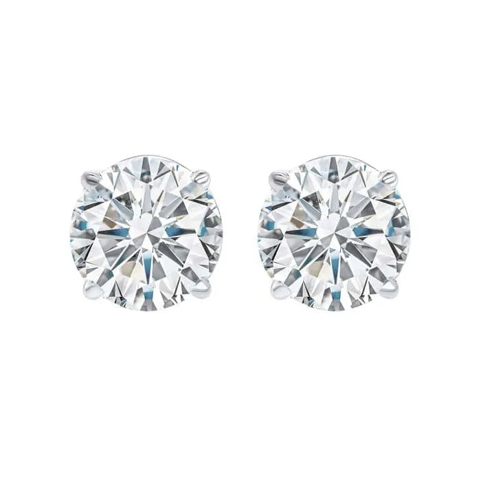 Mountz Collection 1/2CTW Four-Prong Diamond Stud Earrings in 14K White Gold