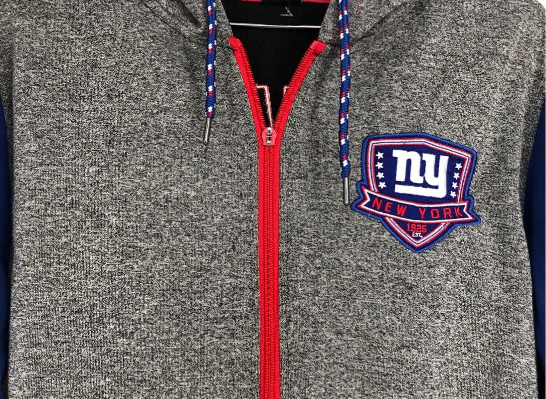 NFL Men's Gray New York Giants Football Reversible Jacket - Size M