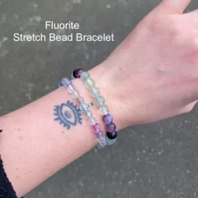 NX Fluorite Stretch Bead Bracelet