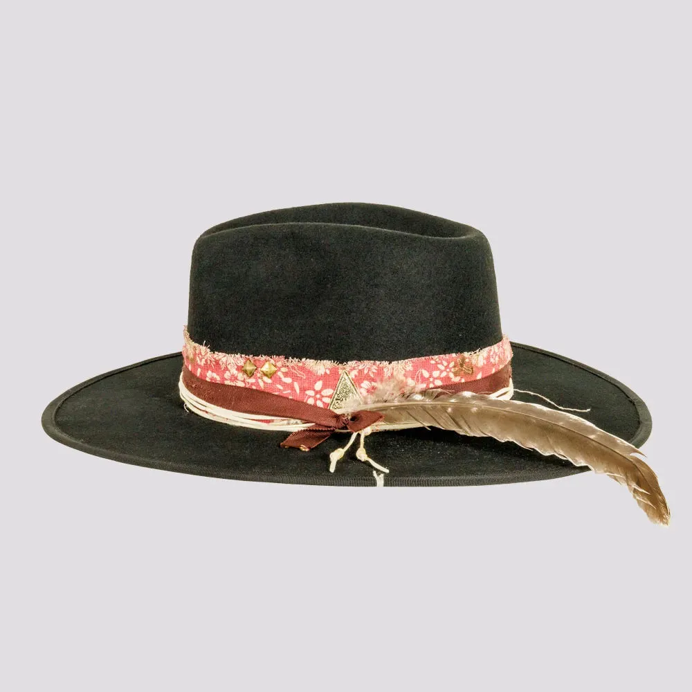 Onyx | Womens Wool Felt Vintage Rancher Hat