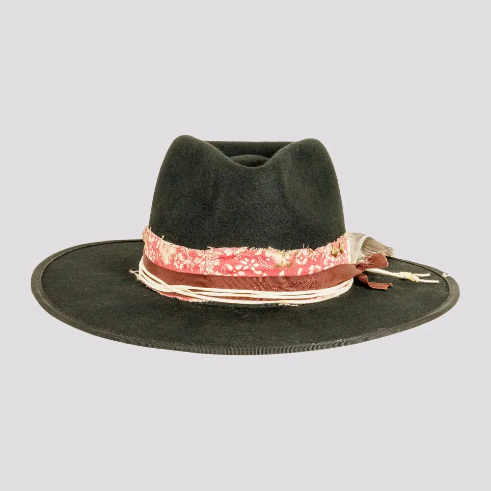 Onyx | Womens Wool Felt Vintage Rancher Hat
