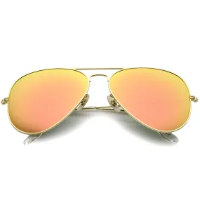 Oversize Premium Design Matte Metal Aviator Sunglasses 61mm A805