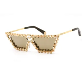 Philipp Plein Women's Sunglasses - Yellow Gold and Black Metal Frame | SPP030S 400G