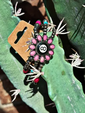 Pink Opal 8Ball Bracelet
