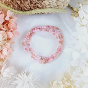 Pink Opal Faceted Bracelet - 4mm