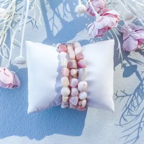 Pink Opal Mini Tumbled Stone Bracelet-A Grade