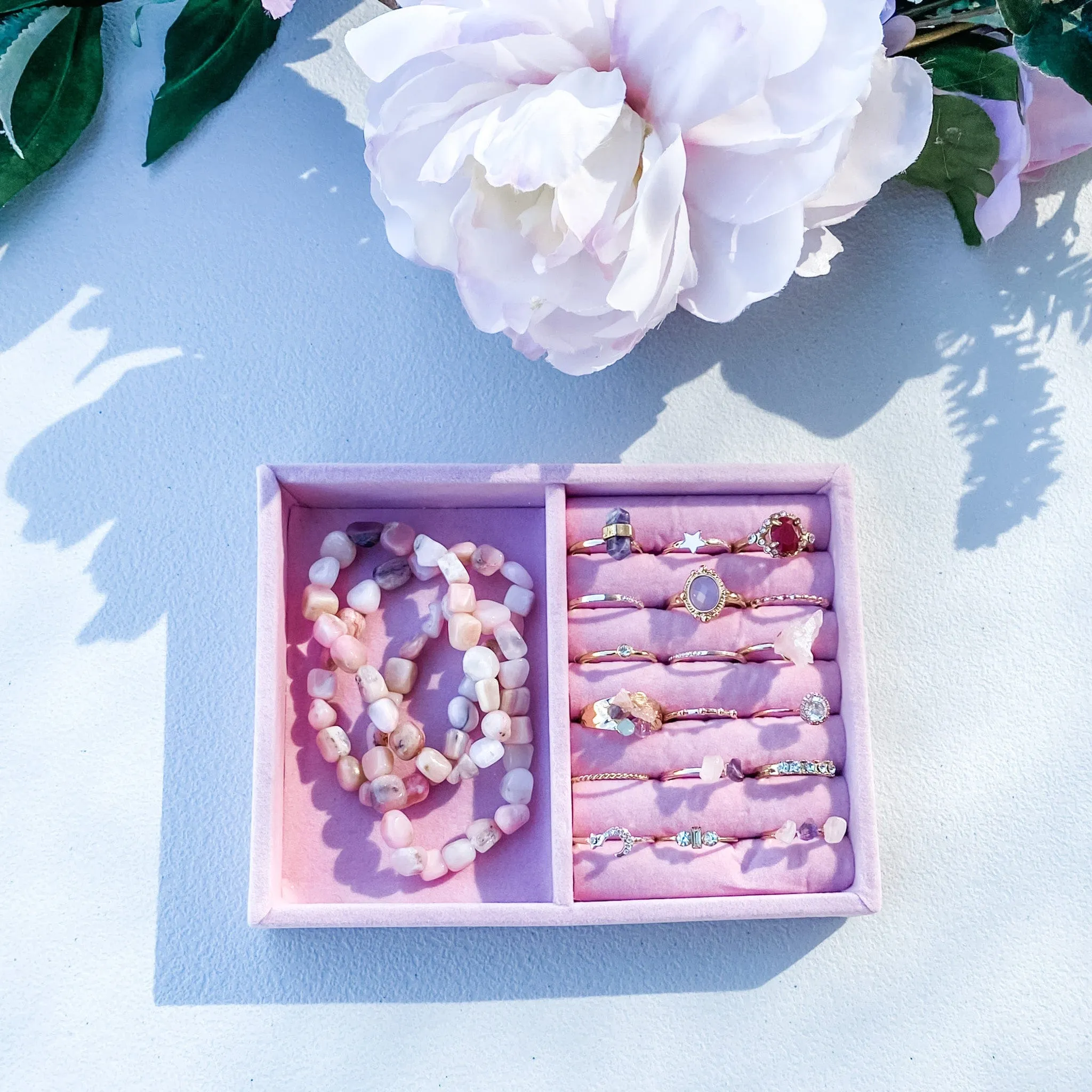 Pink Opal Mini Tumbled Stone Bracelet-A Grade