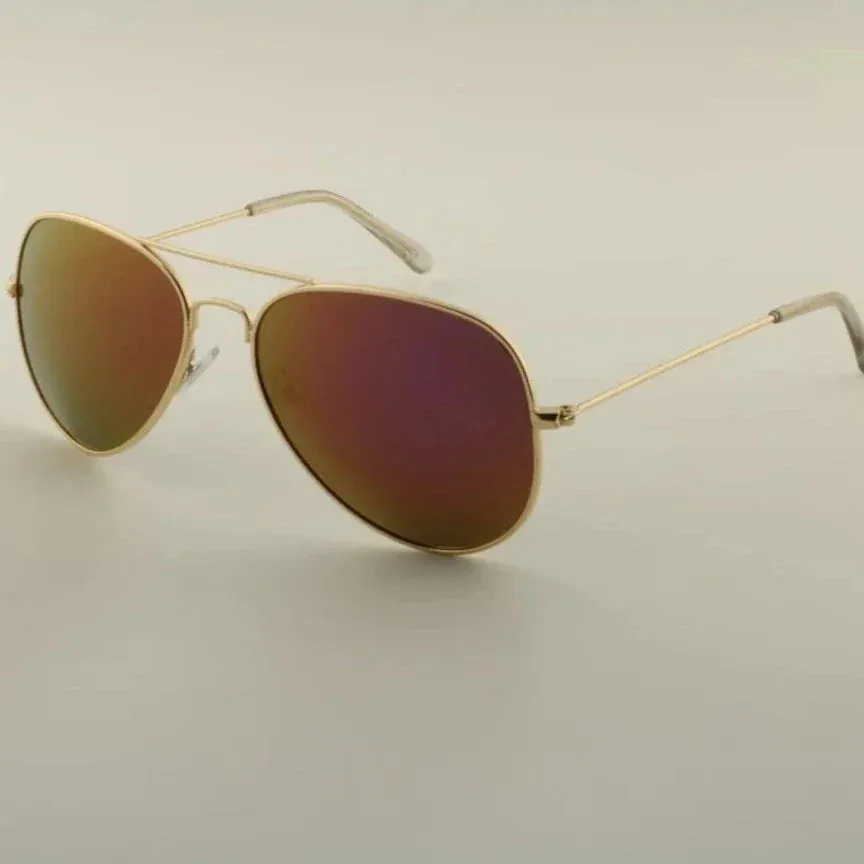 Polarized Aviator Sunglasses with UV Protection for Stylish Eye Safety