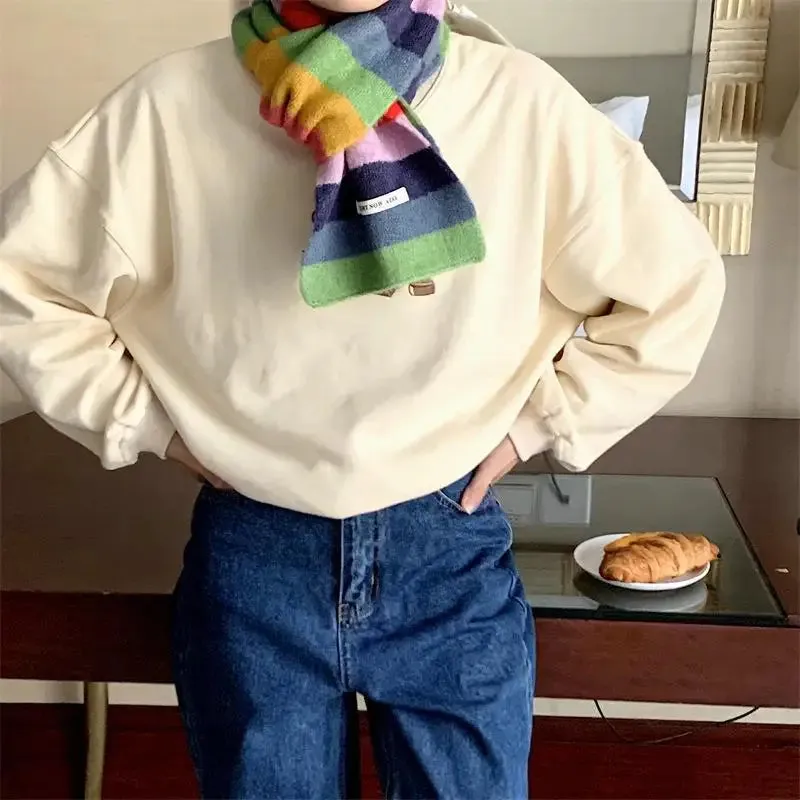 Rainbow Stripes Merino/Mohair Scarf Men And Women
