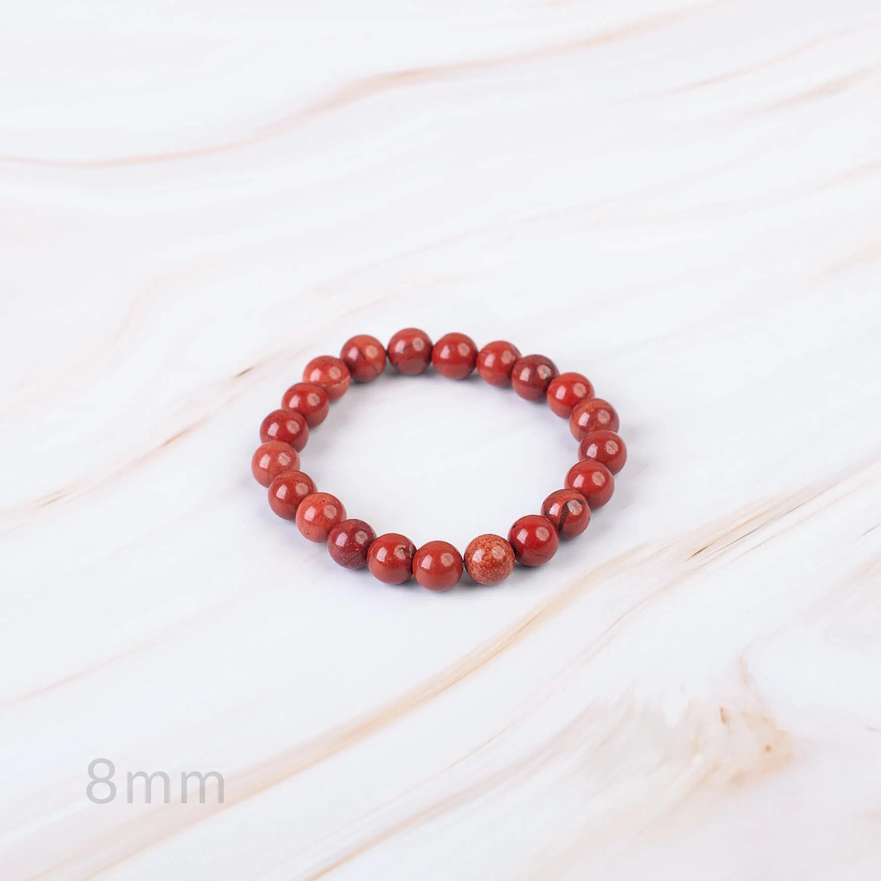 Red Jasper Beaded Bracelet