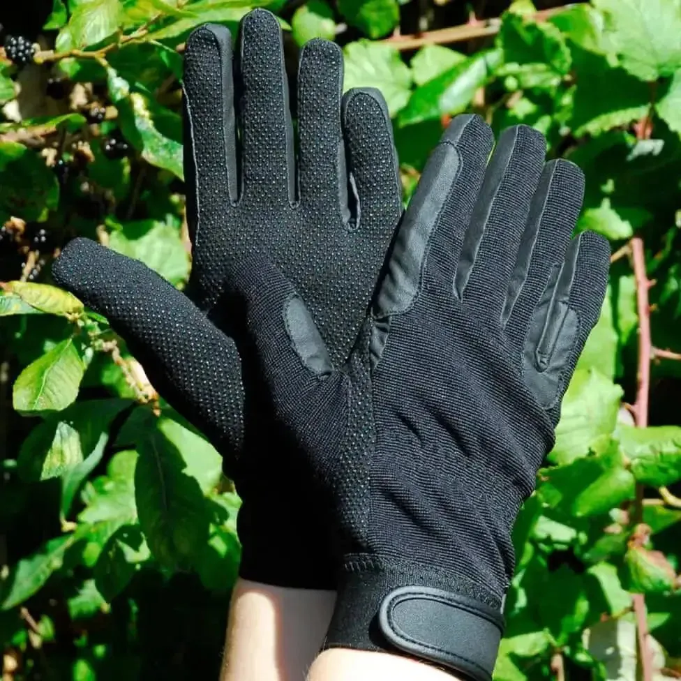 Rhinegold Winter Cotton Pimple Grip Riding Gloves