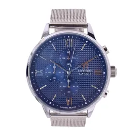 Roberto Carati Stanley Blue and Silver Mesh Watch