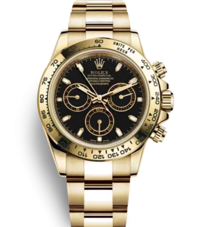Rolex Chronograph Automatic Gold Strap Men's Watch For Man RLX-GOLD-004 Black Dial Gift Watch