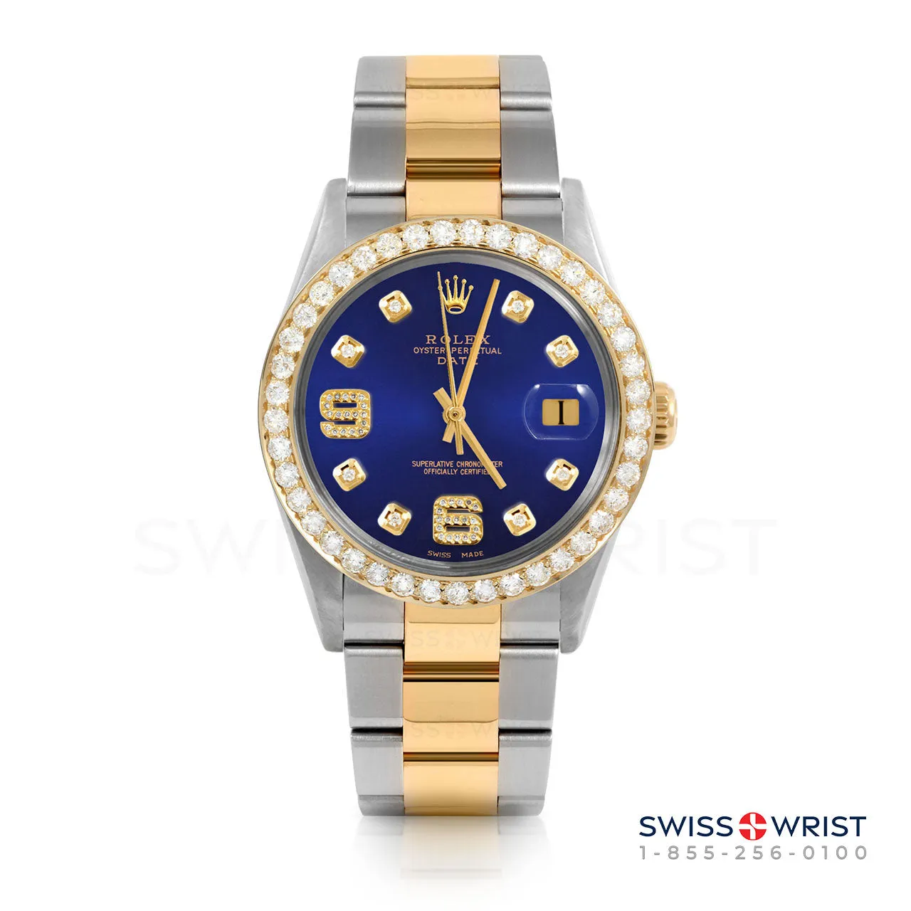 Rolex Date 34mm | 1500-TT-BLU-8DA69-2CT-OYS