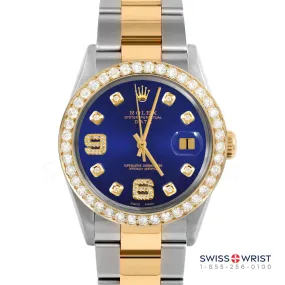 Rolex Date 34mm | 1500-TT-BLU-8DA69-2CT-OYS