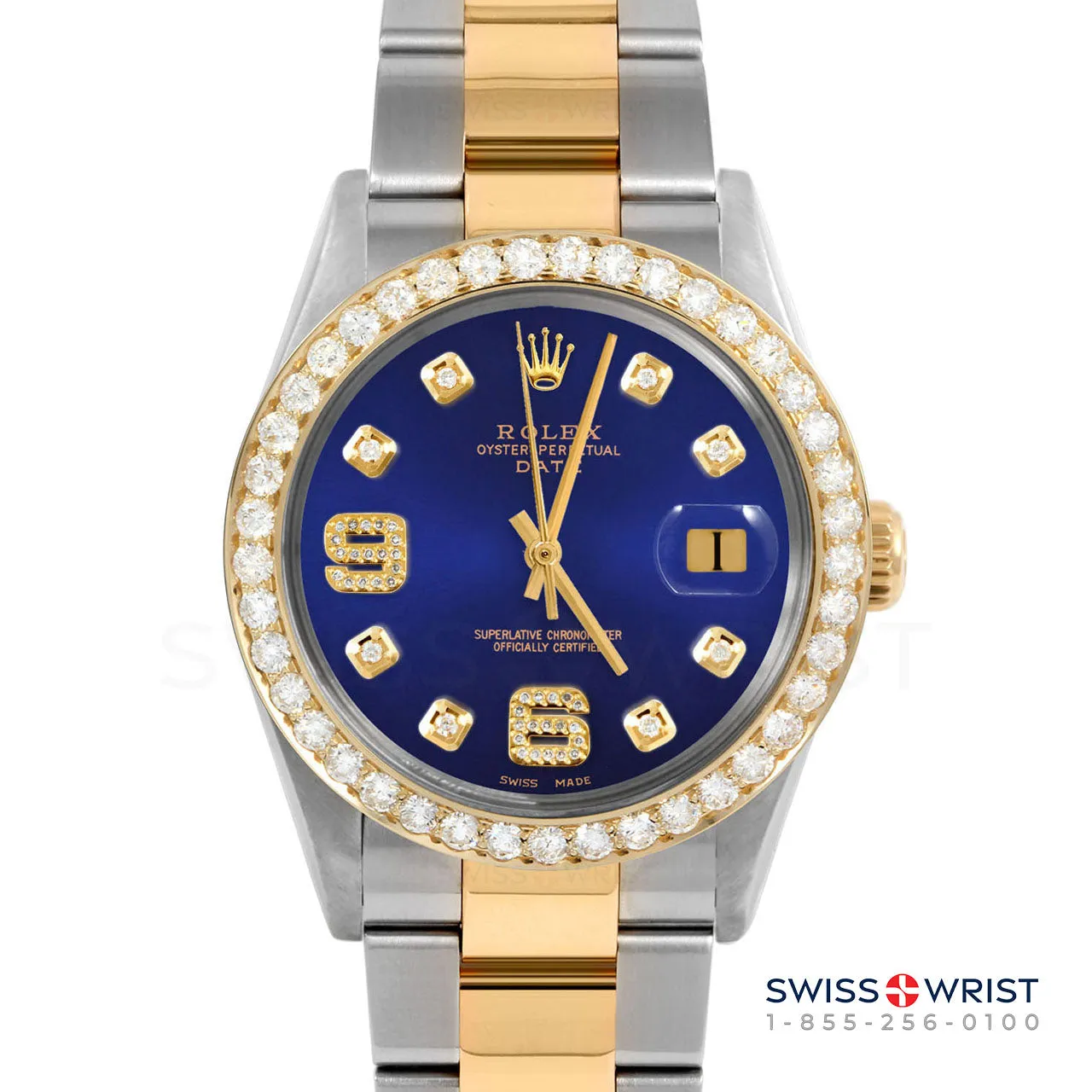 Rolex Date 34mm | 1500-TT-BLU-8DA69-2CT-OYS