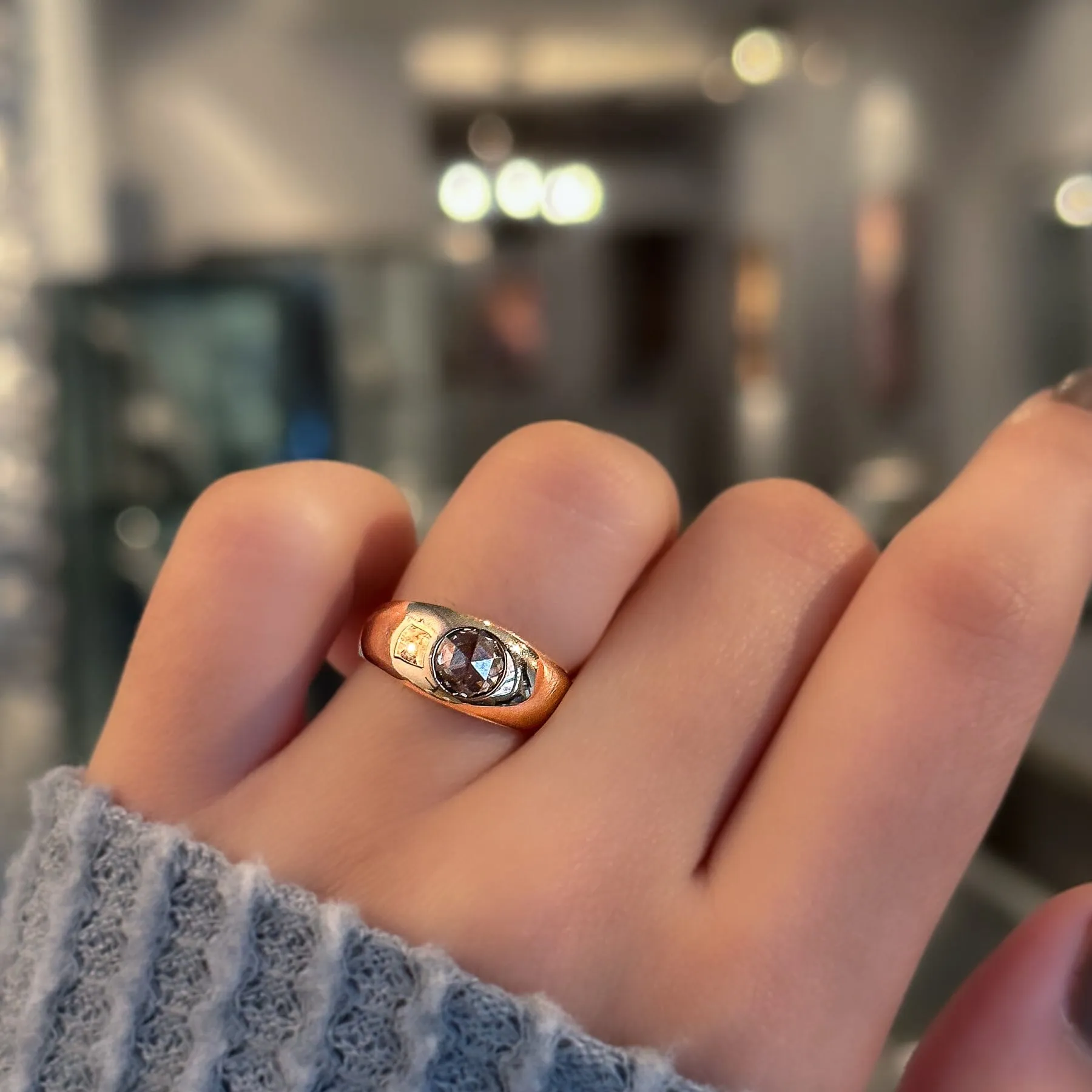 Rose Cut Gypsy Ring