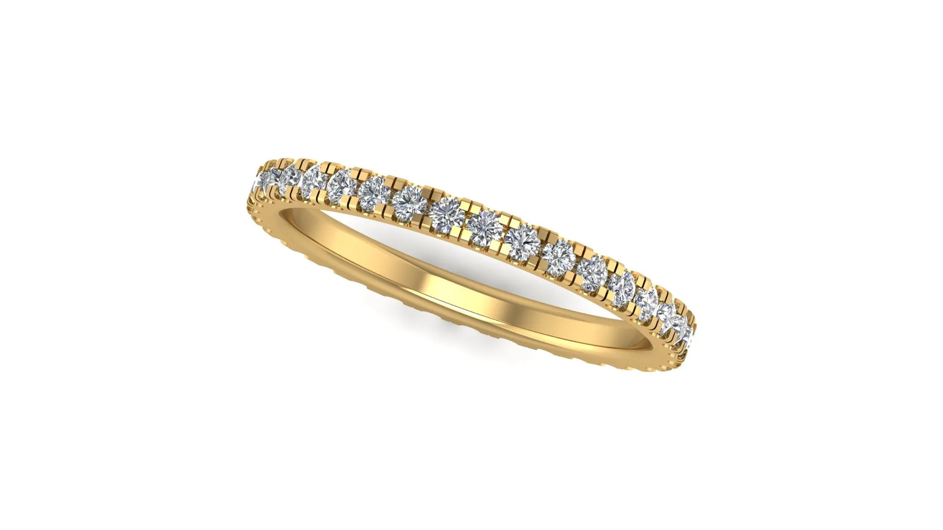 Round Diamond Eternity Engagement Ring