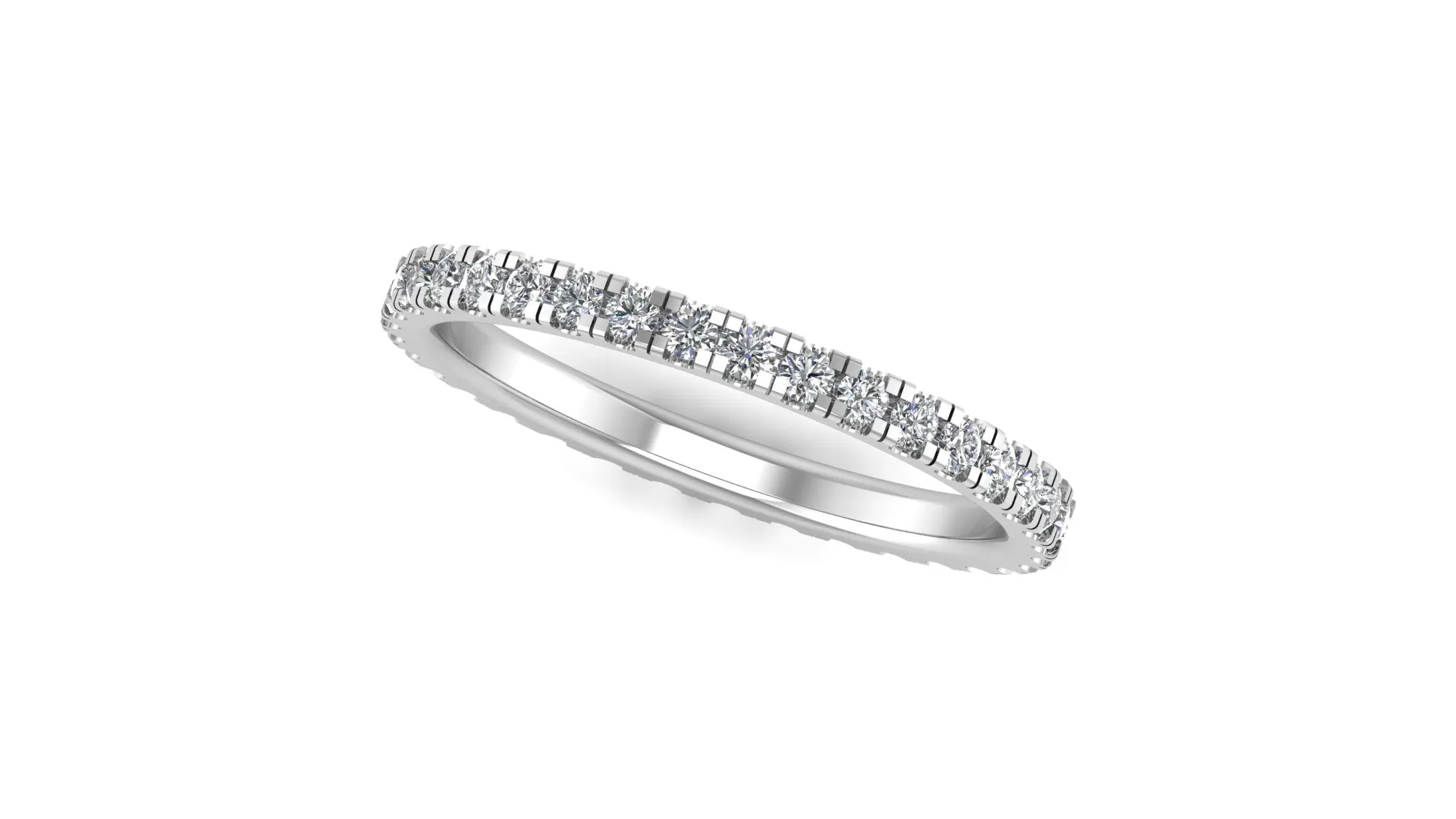 Round Diamond Eternity Engagement Ring