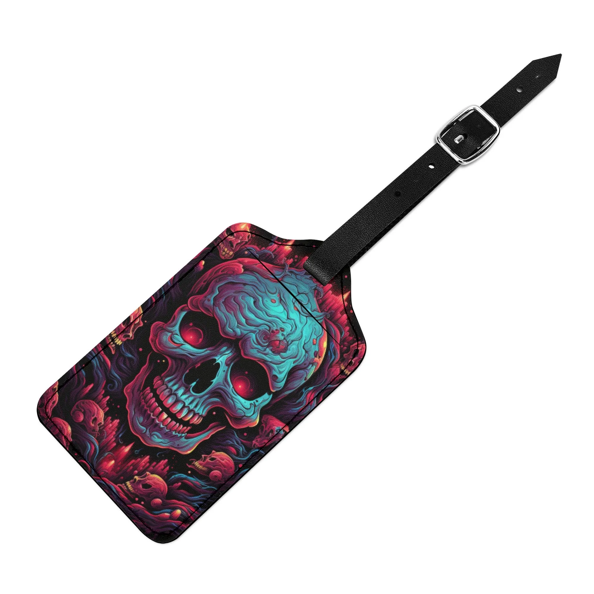 Skull Pile Luggage Tag