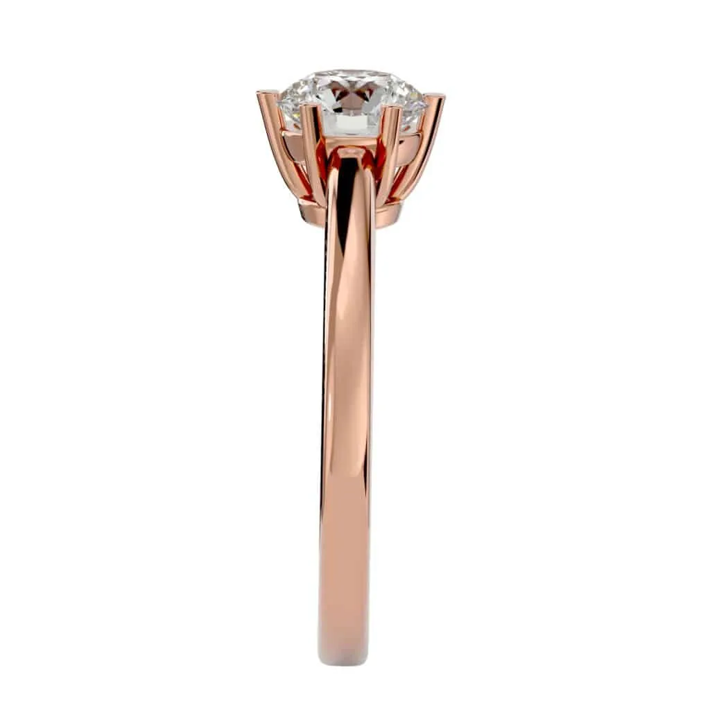 Solitaire Engagement Ring 6 Claws Basket Setting