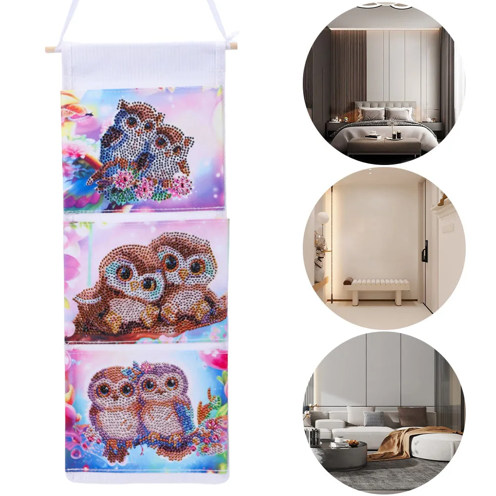 Special Shape DIY Diamond Painting Purses Diamond Art Clutch Bag(Owl On Branch)